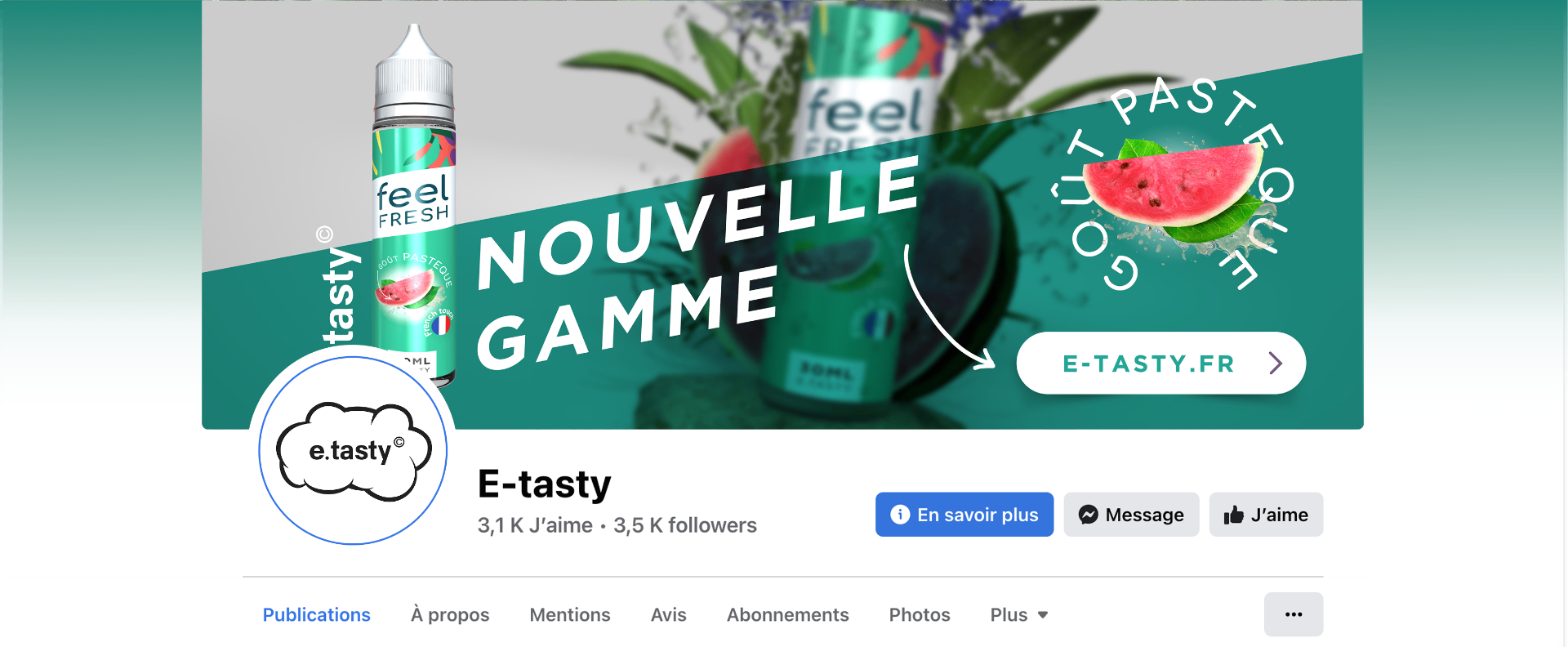 Bannière Feel Fresh — Réseaux sociaux — Pastèque
